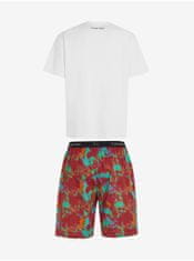 Calvin Klein Červeno-biele pánske pyžamo Calvin Klein Underwear S