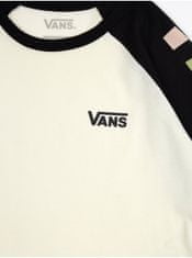 Vans Bielo-čierne dievčenské tričko s dlhým rukávom VANS 160