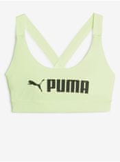 Puma Svetlo zelená dámska športová podprsenka Puma Mid Impact XS