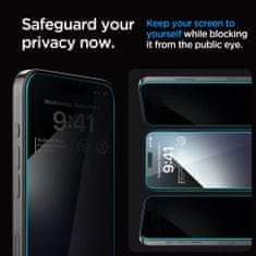 Spigen Anti-Spy Ochranné Tvrdené Sklo Glas.Tr ”Ez Fit” iPhone 15 Privacy