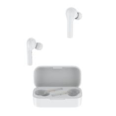 QCY Bezdrátová sluchátka TWS Bluetooth V5.0 (bílá)