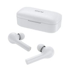 QCY Bezdrátová sluchátka TWS Bluetooth V5.0 (bílá)