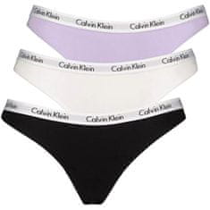 Calvin Klein 3 PACK - dámske tangá PLUS SIZE QD3800E-HVN (Veľkosť XXL)