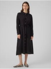 Vero Moda Čierne dámske košeľové šaty VERO MODA Debby L