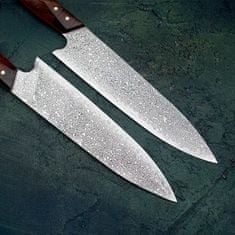 IZMAEL Damaškový kuchynský nôž MASTERPIECE Takeshi-Hnedá KP29019