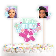 Amscan Zápich na tortu Barbie Happy Birthday 26x15cm