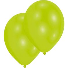 Amscan Latexové balóniky limetkovo zelené 10ks 27,5 cm -