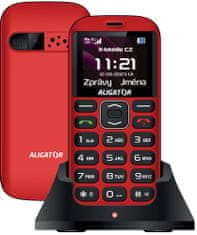 Aligator A720 4G Senior Black Red - rozbalené