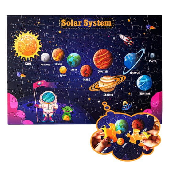 Aga4Kids Detské svietiace puzzle Slnečná sústava 500 dielikov