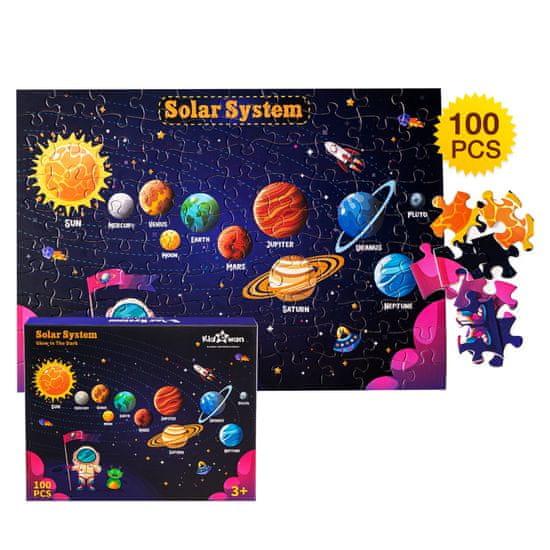 Aga4Kids Detské puzzle Slnečná sústava 100 dielikov
