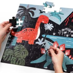 Aga4Kids Detské svietiace puzzle Dinosaury 100 dielikov