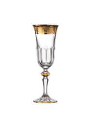 Bohemia Crystal Ručne brúsené skelnice na šampanské Romantic 150ml (set po 2ks)
