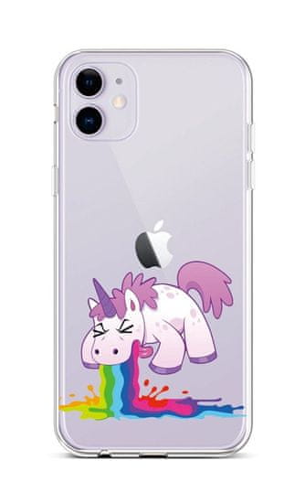TopQ Kryt iPhone 11 silikón Rainbow Splash 44496