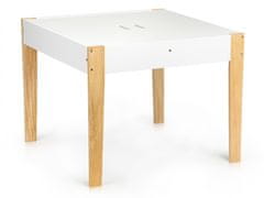 EcoToys Detský stolík s 2 stoličkami Patrys biely