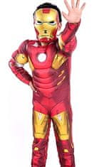 bHome Detský kostým Svalnatý Iron man s maskou 122-134 L