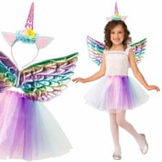 bHome Detský kostým Duhový jednorožec s krídlami