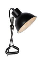 LUCIDE MOYS Clamp Lamp E27/40W Black 45987/01/30
