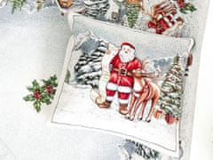 Dimex Obliečka na vankúš, Rozprávková zasnežená krajina so Santa Clausom, 45 x 45 cm, GO-tt-4