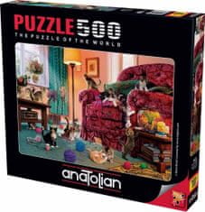 AnaTolian Puzzle Nezbedné mačiatka 500 dielikov