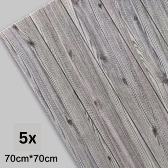 HOME & MARKER® Trojrozmerné samolepiace vodeodolné tapety na stenu v imitácii dreva (5 ks) | INSTAWOOD
