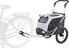 Trixie Vozík za kolo s funkcí rychlého skládání S 58 x 93 x 74/114 cm, nosnost max. 15 kg, šedý