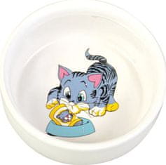 Trixie Keramická miska, malovaná, motiv kočka 300ml/11cm