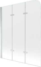 Mexen FELIX, vaňová zástena, 3-krídlová, 120 x 140 cm, číra, 890-120-003-01-00