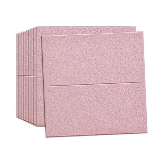 HOME & MARKER® Trojrozmerné samolepiace vodeodolné univerzálne tapety na stenu (5 ks) – ružová | FORMWALL