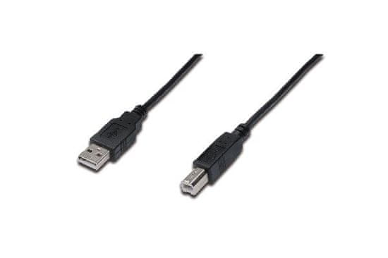 Digitus Pripojovací kábel USB 2.0, typ A - BM/M, 1,8 m, čierny