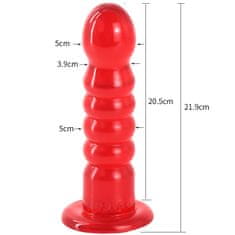 Xcock Veľké červené intímne dildo masážny análny kolík unisex