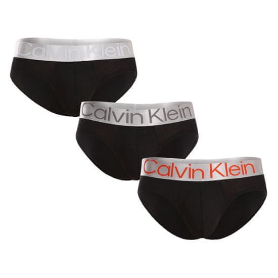 Calvin Klein 3PACK pánske slipy čierné (NB3129A-GTB)