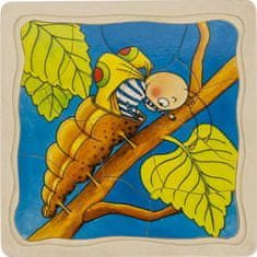 Goki Vývojové drevené puzzle Motýľ