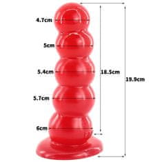 Xcock Červené veľké intímne dildo masážny análny kolík unisex