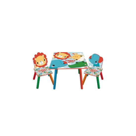 Arditex Detský drevený stolík + stoličky FISHER PRICE, FP10298