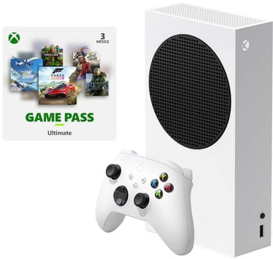 Microsoft Xbox saries S, 512GB, biela + Game Pass Ultimate 3 měsíce