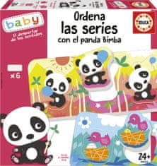 EDUCA Baby vkladačka Panda Bimba a kamaráti 6x3 dieliky