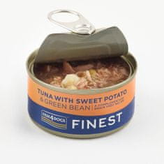 Fish4Dogs Konzerva pre psov Finest s tuniakom, sladkými zemiakmi a zelenými fazuľkami 85g