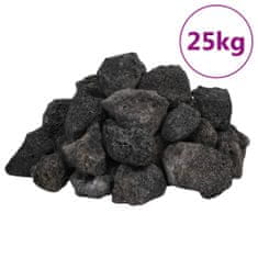Vidaxl Sopečné kamene 25 kg čierne 3-5 cm