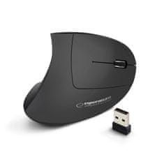 Northix Vertikálna počítačová myš - optický senzor - bezdrôtová 
