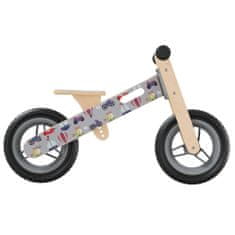 Vidaxl Balančný bicykel pre deti sivý potlač