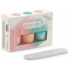 Namaki Namaki Sada laků na nehty na vodní bázi - 3 ksCandy Pink (38) - Water Green (37) - Peach (29) + Free Nail File