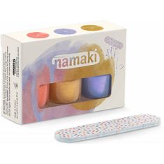 Namaki Namaki Sada laků na nehty na vodní bázi - 3 ksCoral (24) - Lavander Blue (33) - Gold (21) + Free Nail File