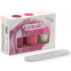 Namaki Namaki Sada laků na nehty na vodní bázi - 3 ksRaspberry (23) - Fuchsia (32) - Pearly White (25) + Free Nail File
