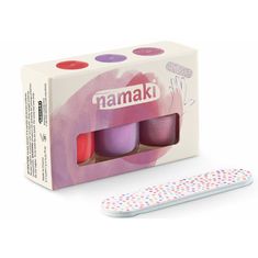 Namaki Namaki Sada laků na nehty na vodní bázi - 3 ksMorello Cherry (31) - Mauve (36) - Glitter Pink (22) + Free Nail File