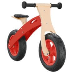 Vidaxl Balančný bicykel pre deti s nafukovacími pneumatikami červený