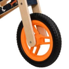 Vidaxl Balančný bicykel pre deti oranžový potlač