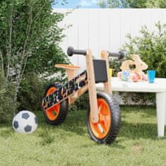 Petromila vidaXL Balančný bicykel pre deti oranžový potlač