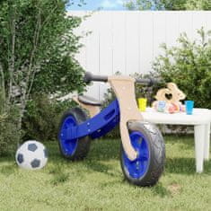 Vidaxl Balančný bicykel pre deti s nafukovacími pneumatikami modrý
