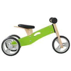 Petromila vidaXL Balančný bicykel pre deti 2 v 1 zelený