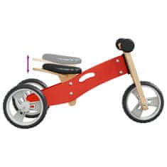 Vidaxl Balančný bicykel pre deti 2 v 1 červený